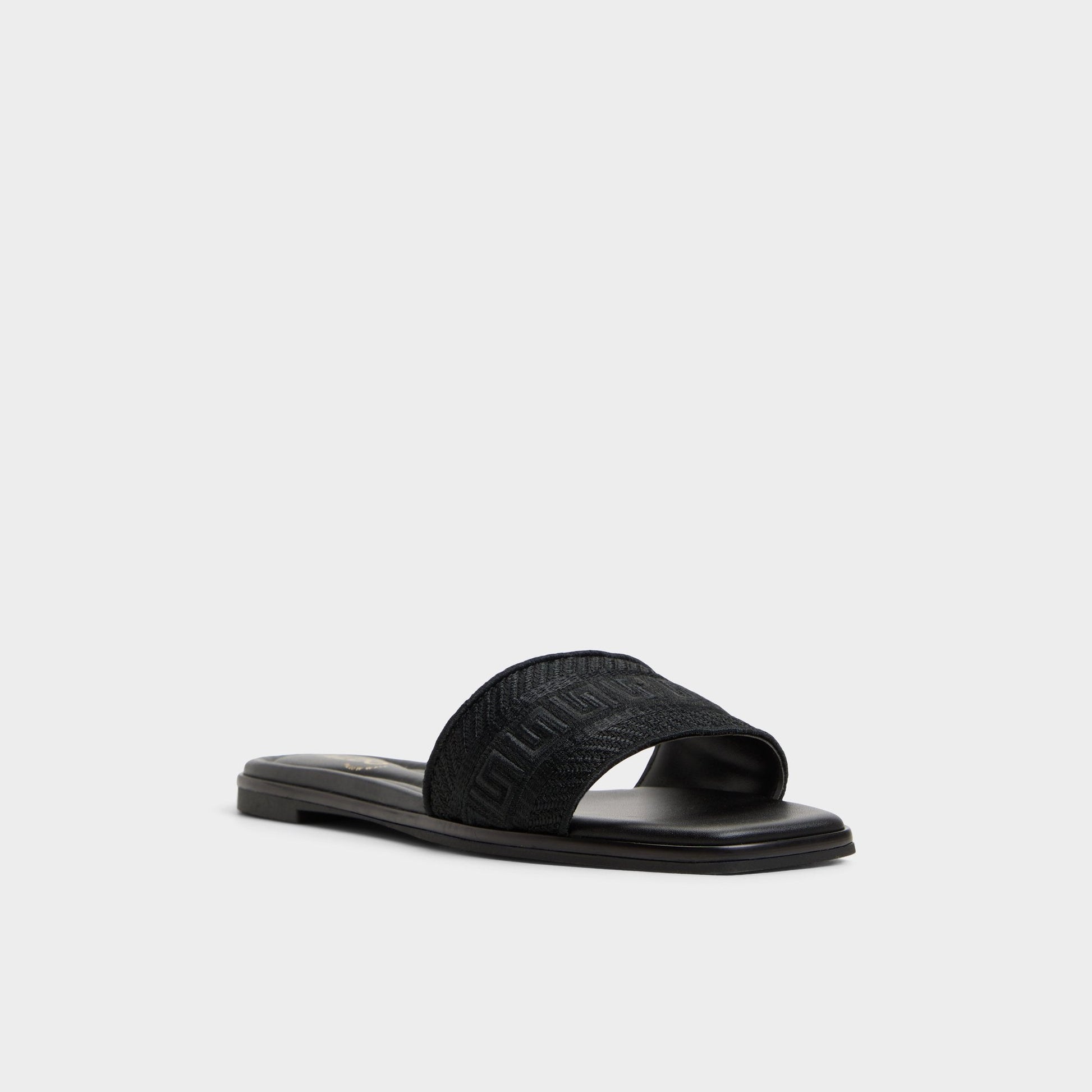 Oceania Black Women's Flats - Slide sandal - Black