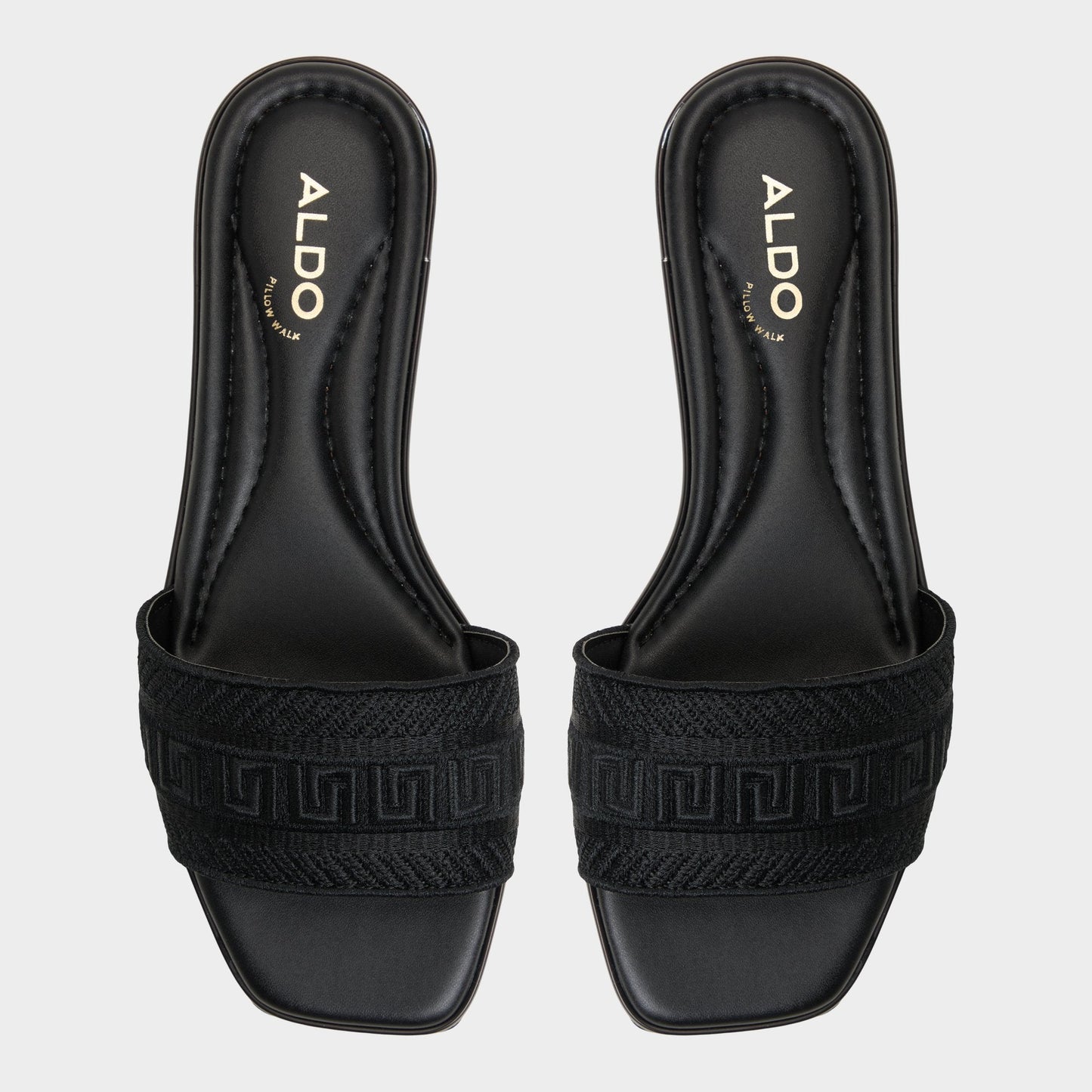 Oceania Black Women's Flats - Slide sandal - Black