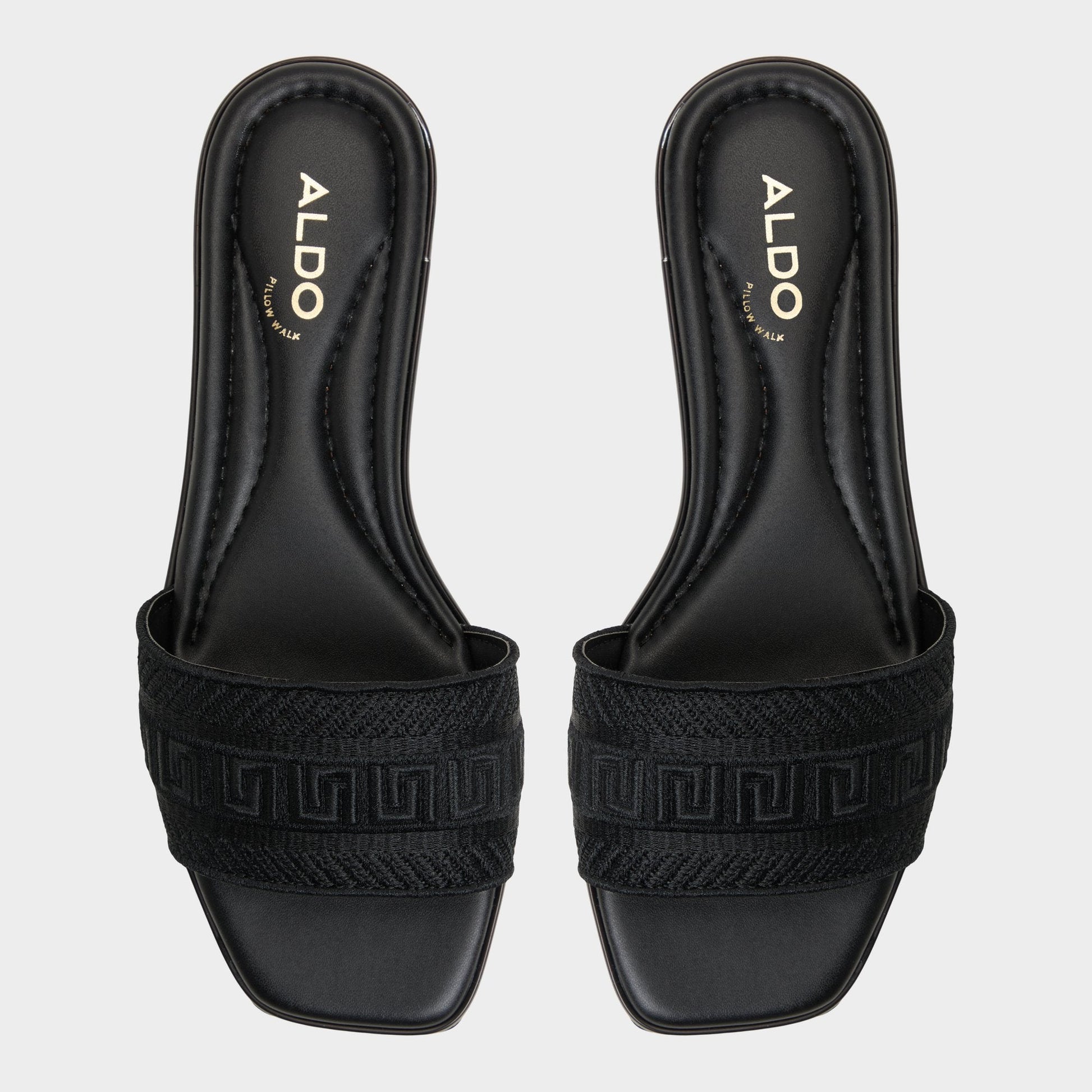 Oceania Black Women's Flats - Slide sandal - Black