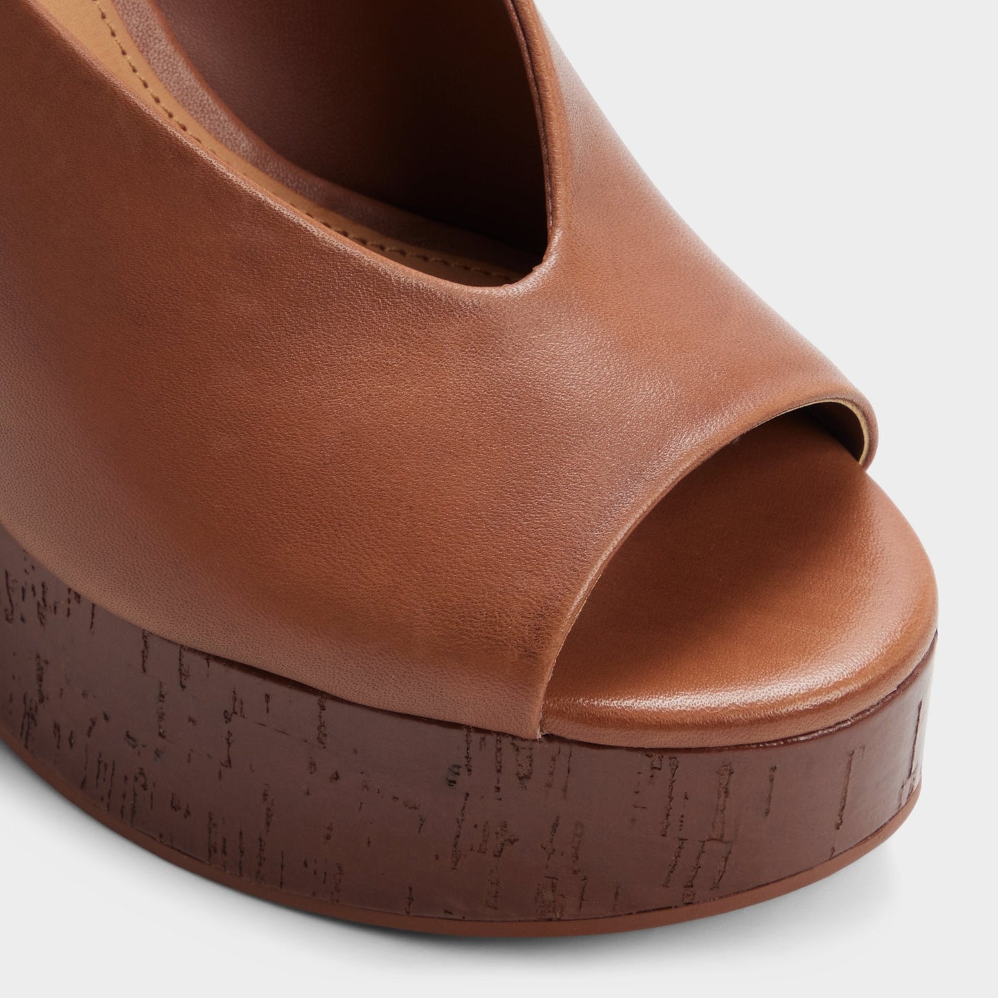 Tatianah in Dark Brown - Sling back heeled sandal, Wedge heel - Dark brown
