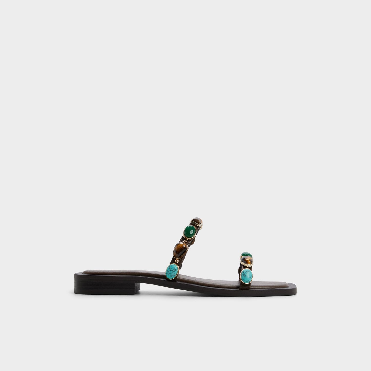 Sapphira in Dark Brown 14189967 - Slide sandal - Dark brown