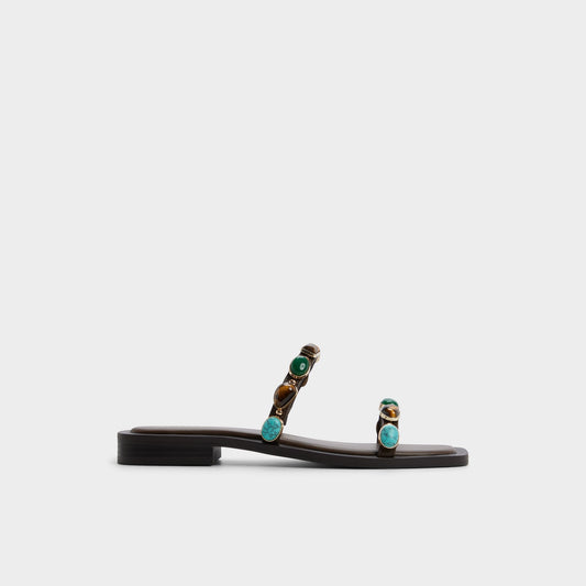 Sapphira in Dark Brown 14189967 - Slide sandal - Dark brown