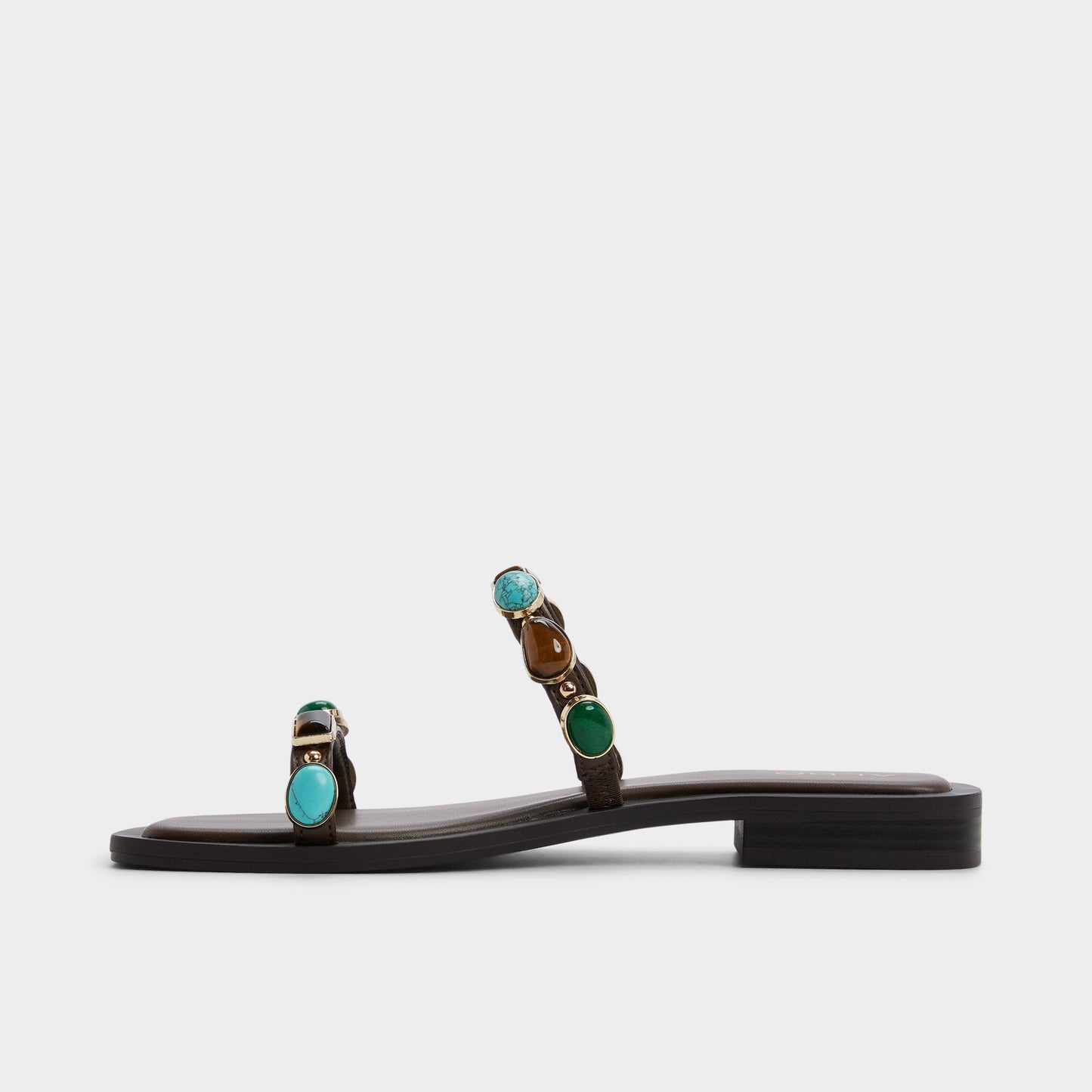 Sapphira in Dark Brown 14189967 - Slide sandal - Dark brown