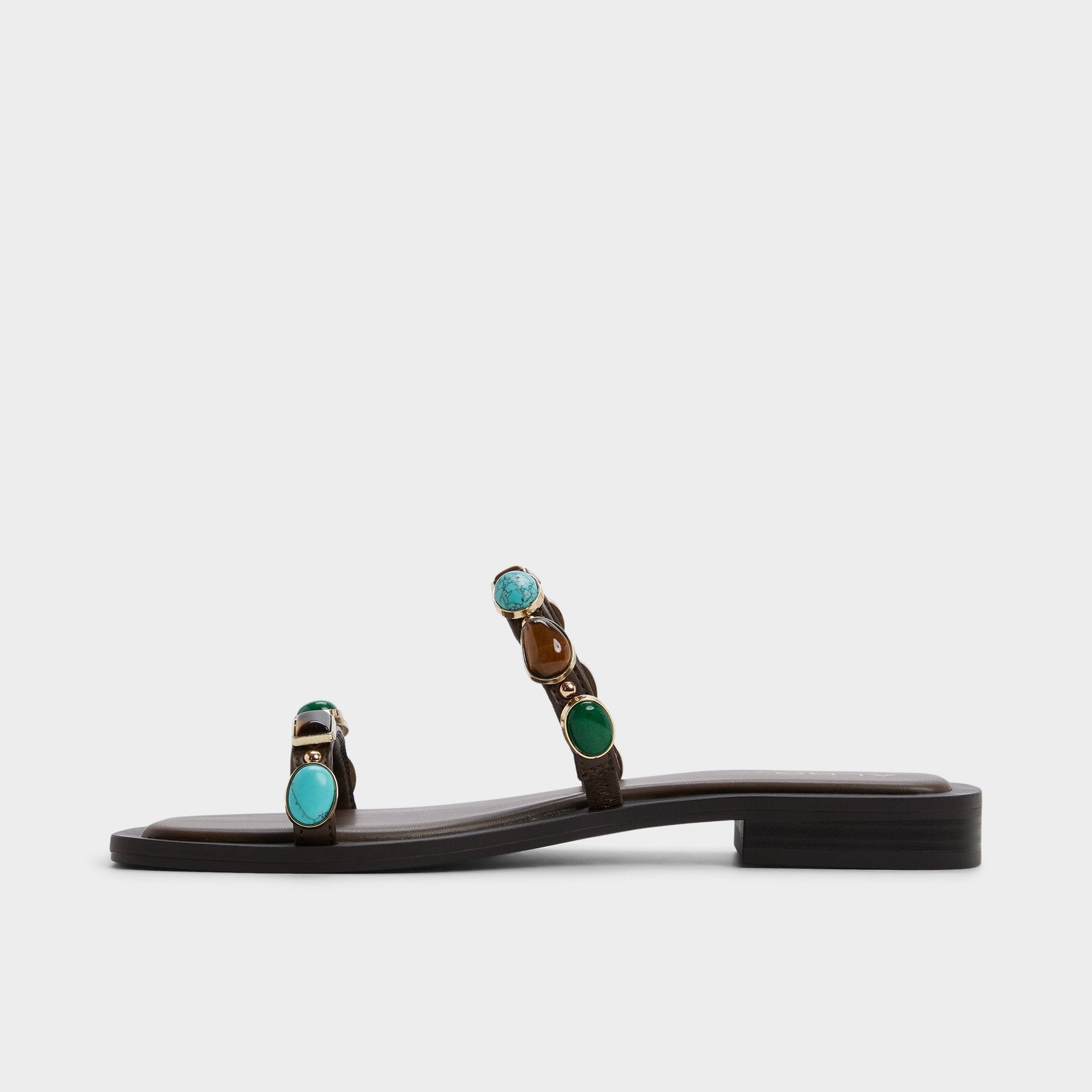 Sapphira in Dark Brown 14189967 - Slide sandal - Dark brown