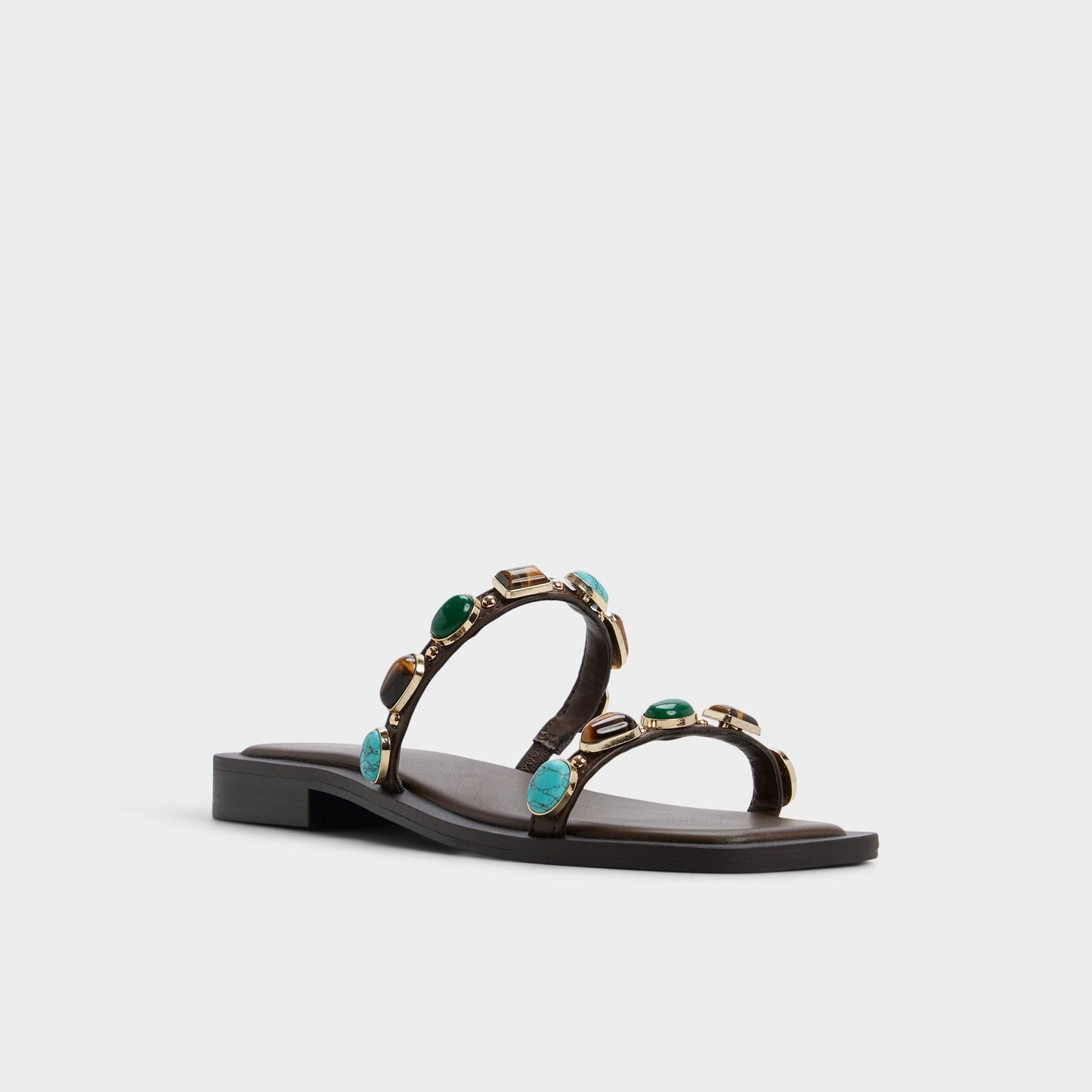 Sapphira in Dark Brown 14189967 - Slide sandal - Dark brown