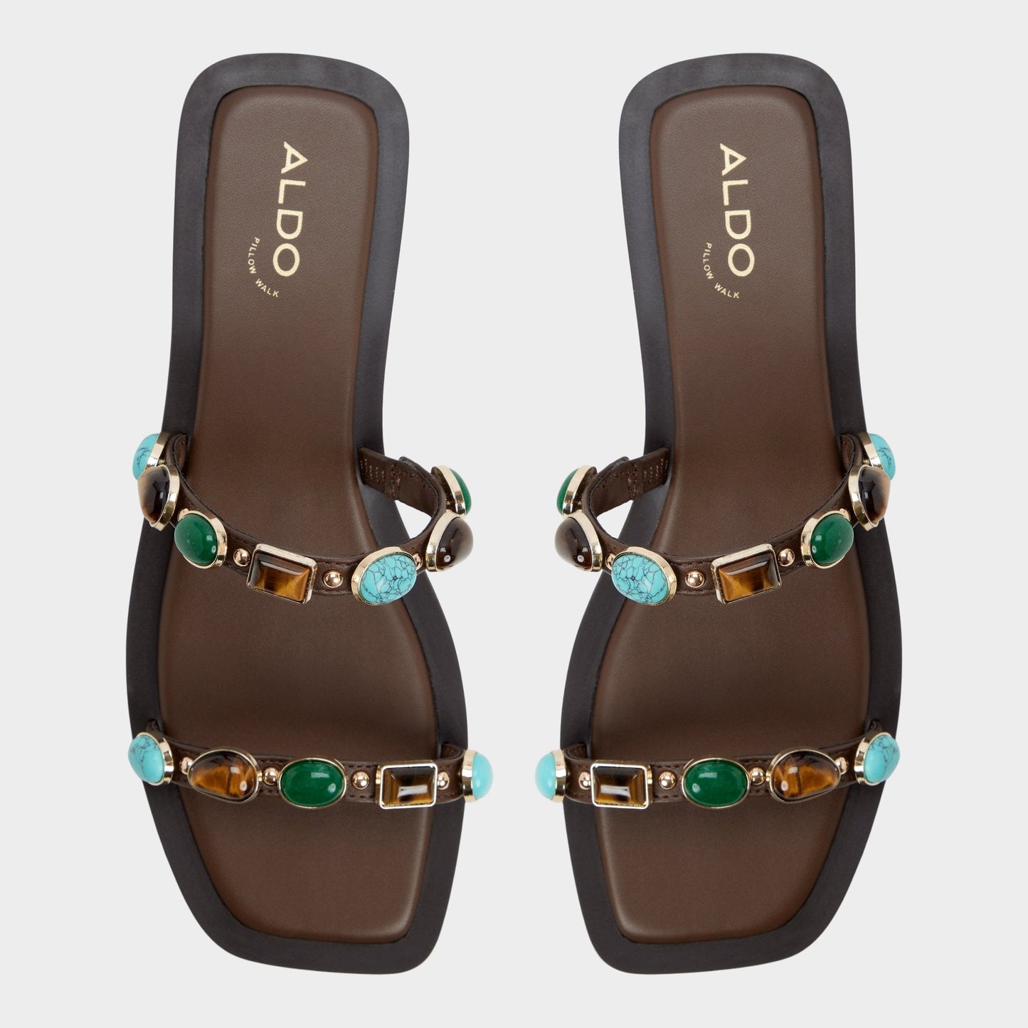 Sapphira in Dark Brown 14189967 - Slide sandal - Dark brown