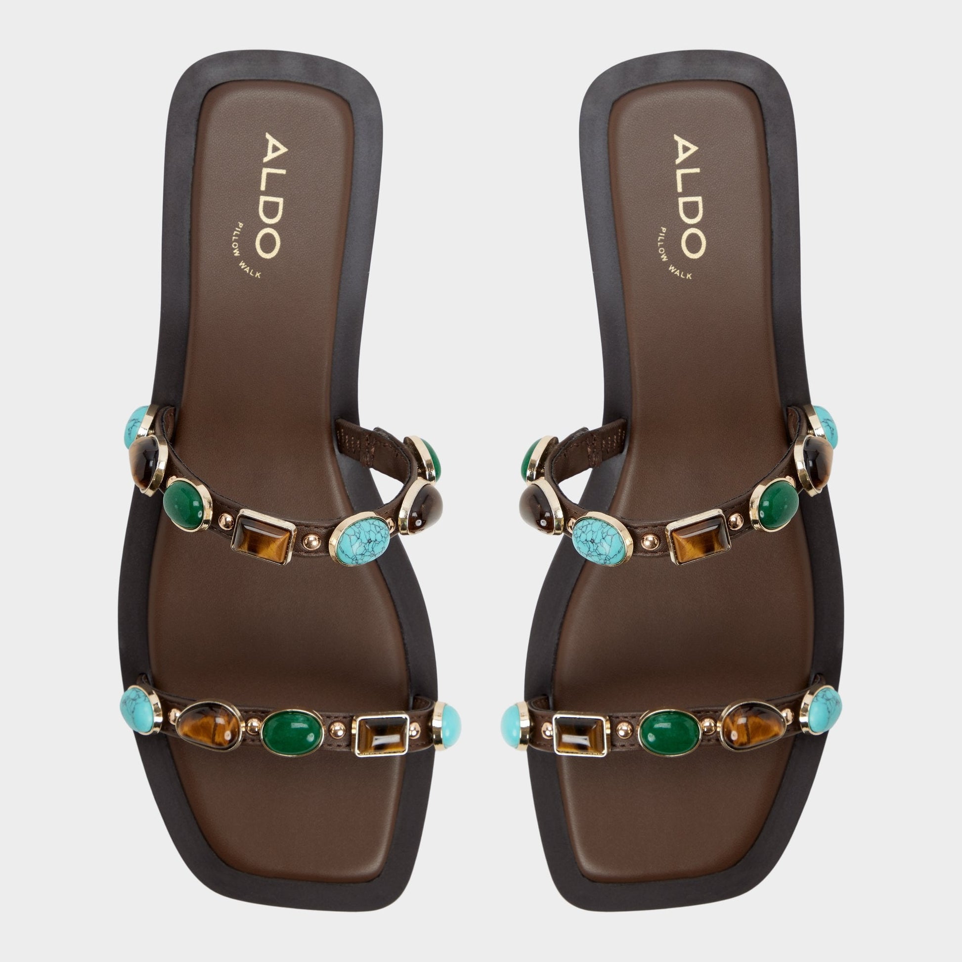 Sapphira in Dark Brown 14189967 - Slide sandal - Dark brown
