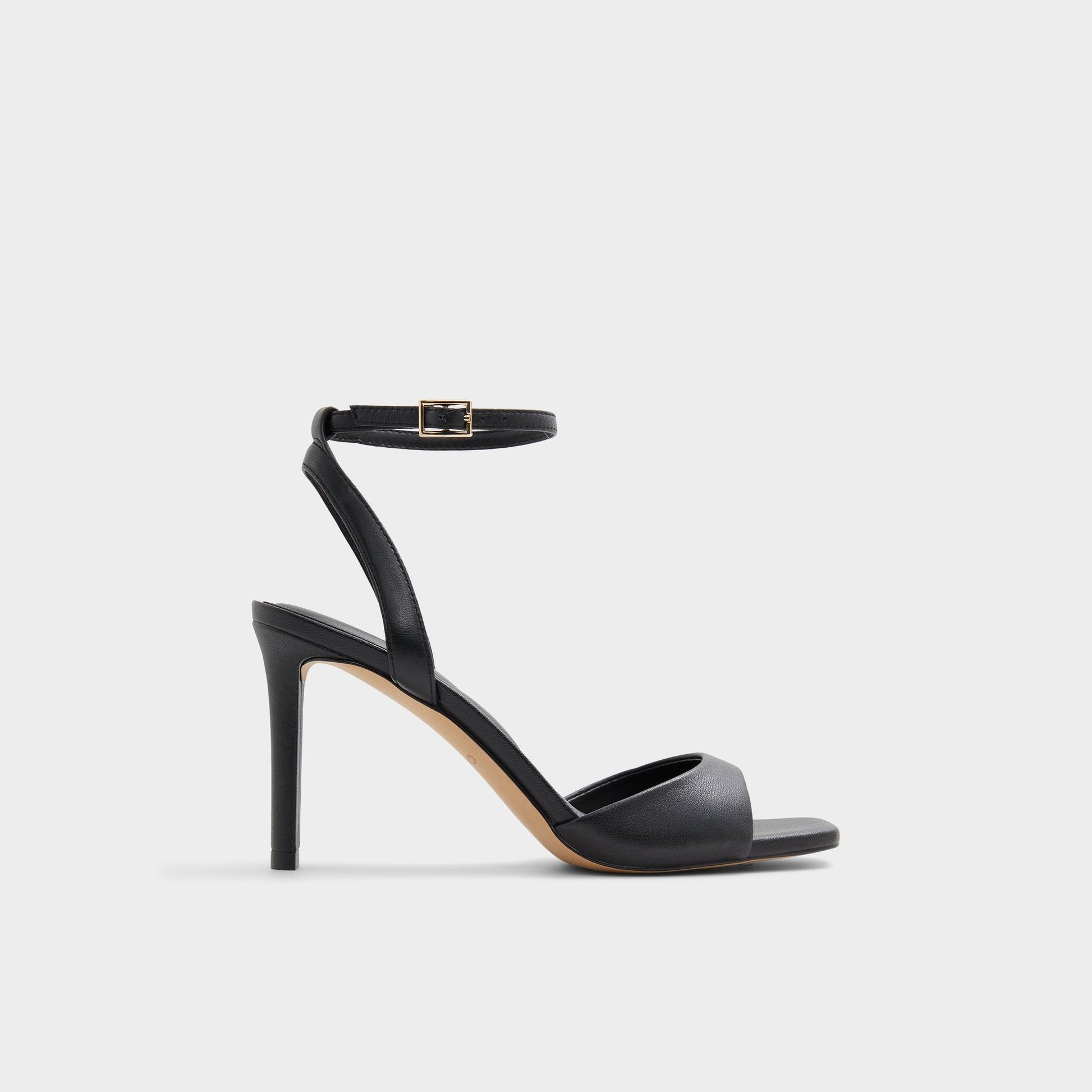 Sake Black Women's Strappy sandals - Strappy heeled sandal - Black