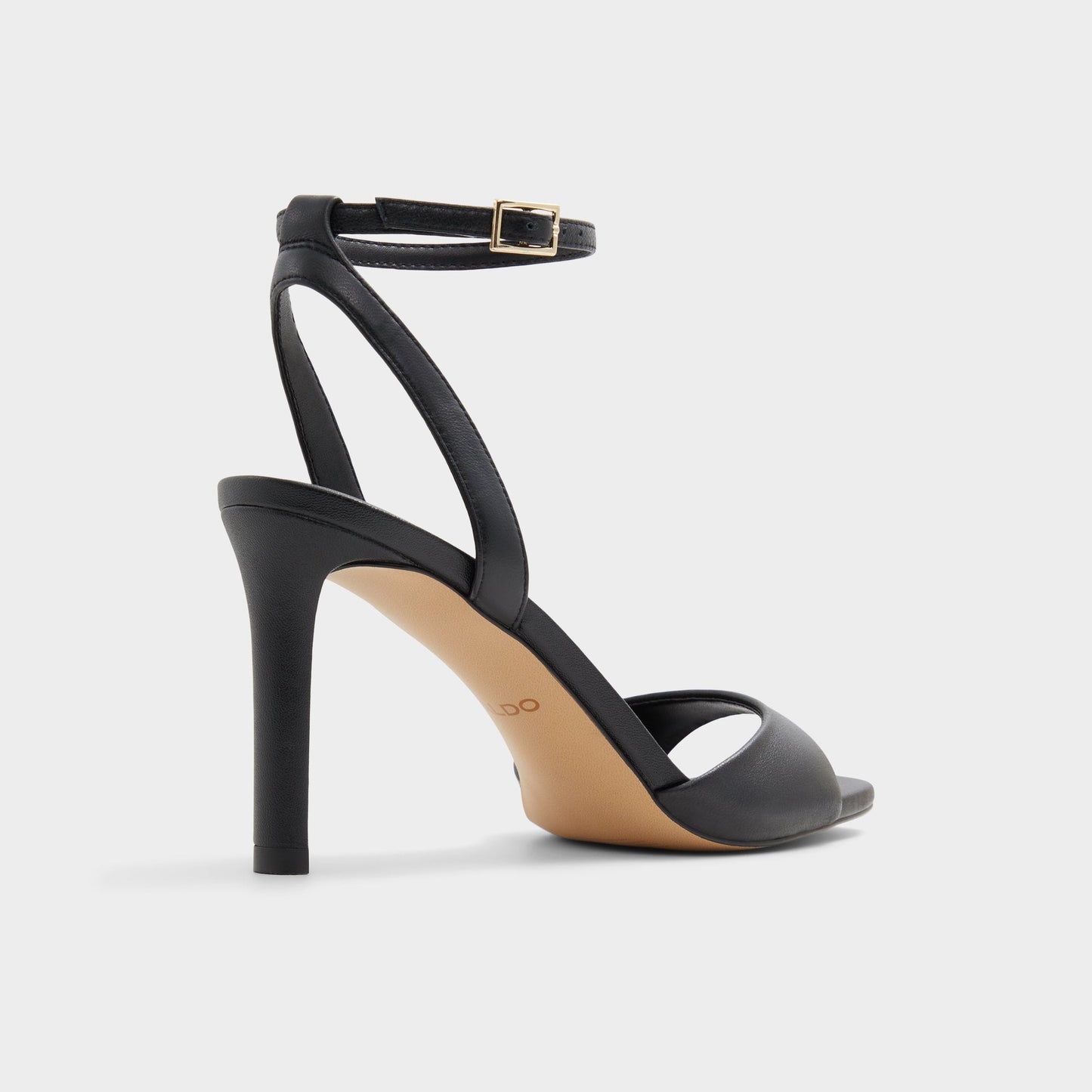 Sake Black Women's Strappy sandals - Strappy heeled sandal - Black