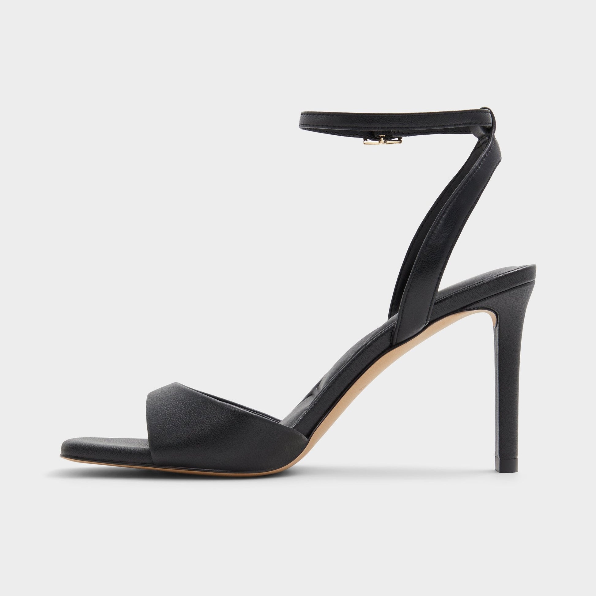 Sake Black Women's Strappy sandals - Strappy heeled sandal - Black