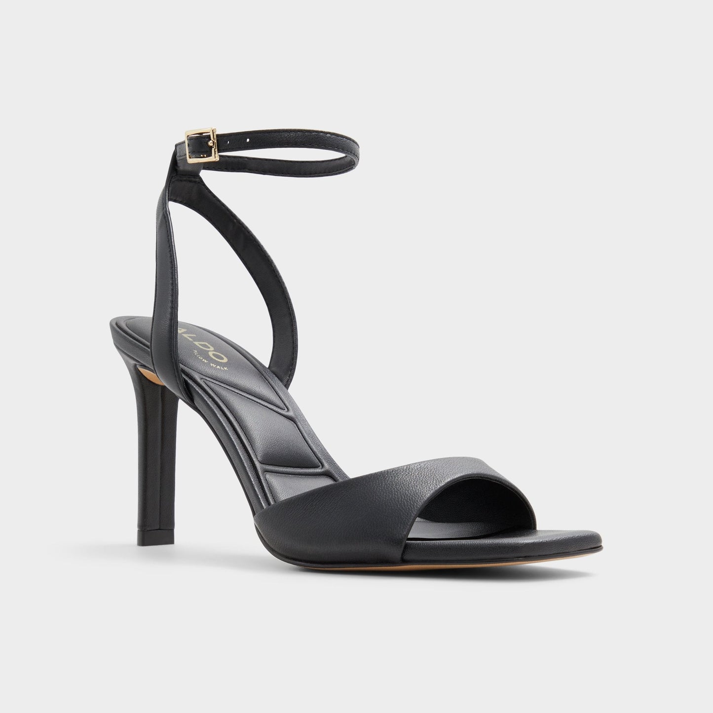 Sake Black Women's Strappy sandals - Strappy heeled sandal - Black