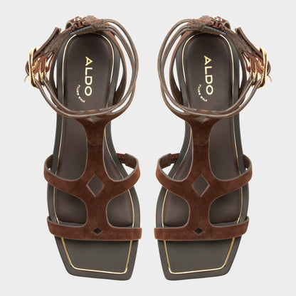 Marisea in Dark Brown - Gladiator sandal - Dark brown