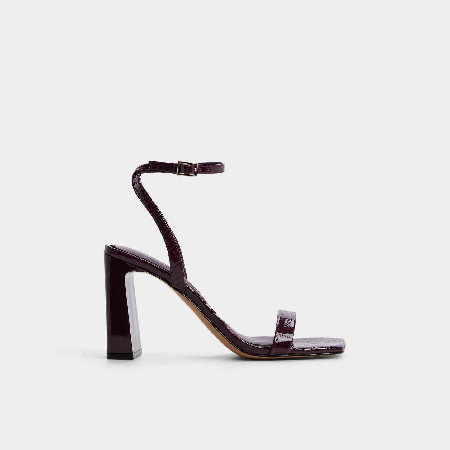 Azzira in Bordo - Strappy heeled sandal, Block heel - Bordo
