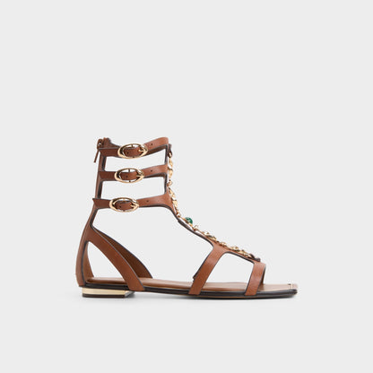 Marisea in Medium Brown - Gladiator sandal - Medium brown