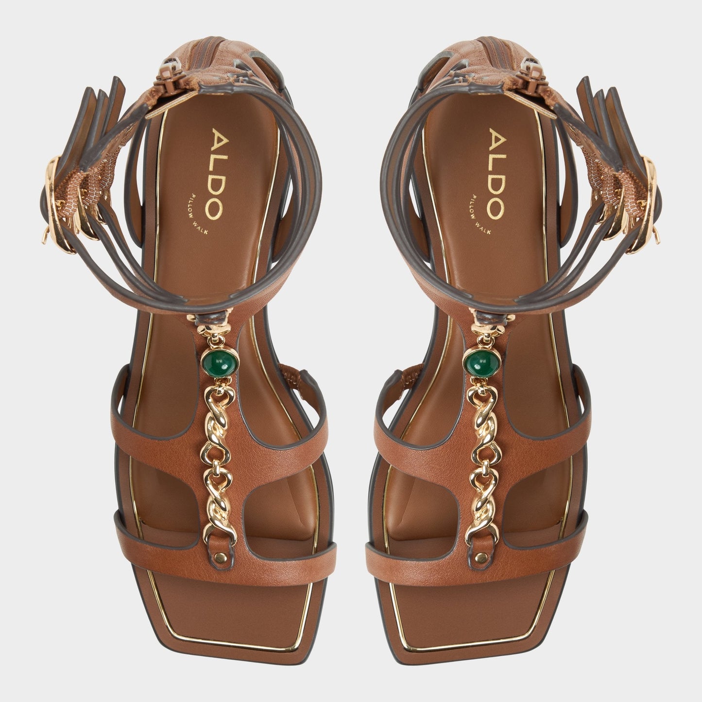 Marisea in Medium Brown - Gladiator sandal - Medium brown