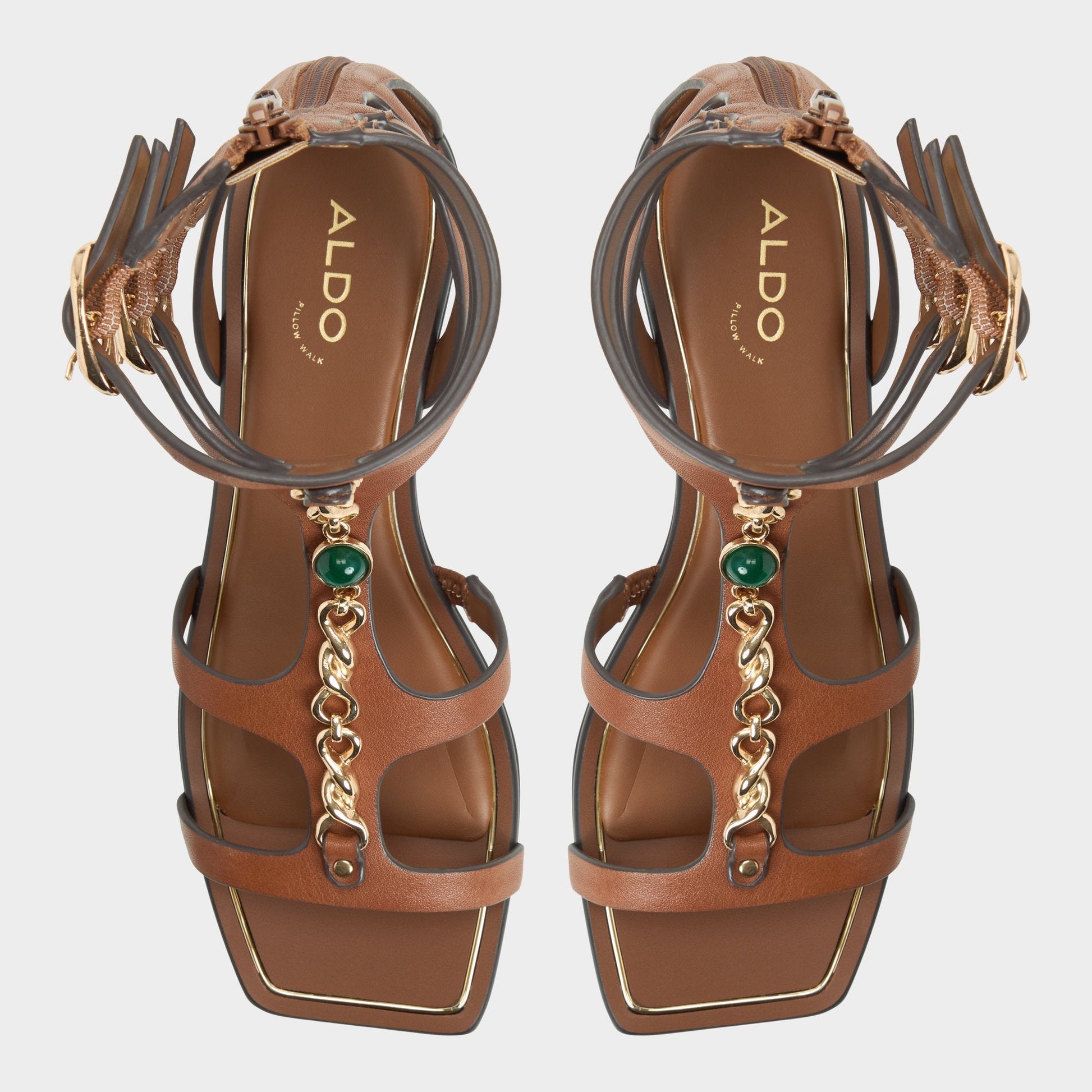 Marisea in Medium Brown - Gladiator sandal - Medium brown
