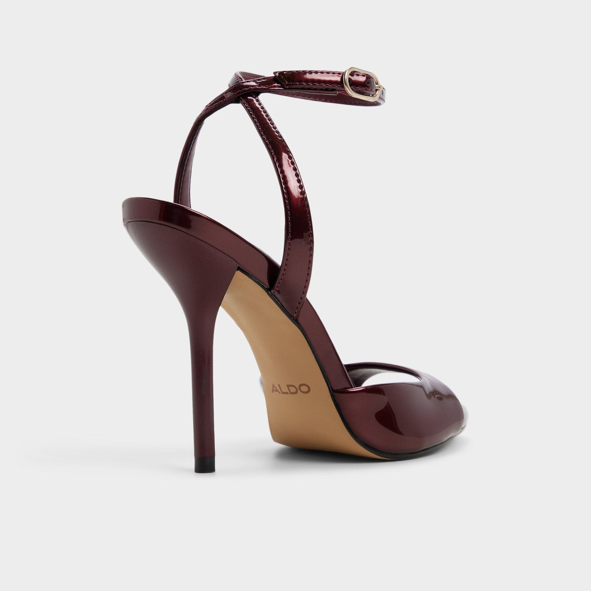 Forevermore in Medium Red - Strappy heeled sandal, Stiletto heel - Medium red
