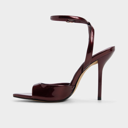 Forevermore in Medium Red - Strappy heeled sandal, Stiletto heel - Medium red