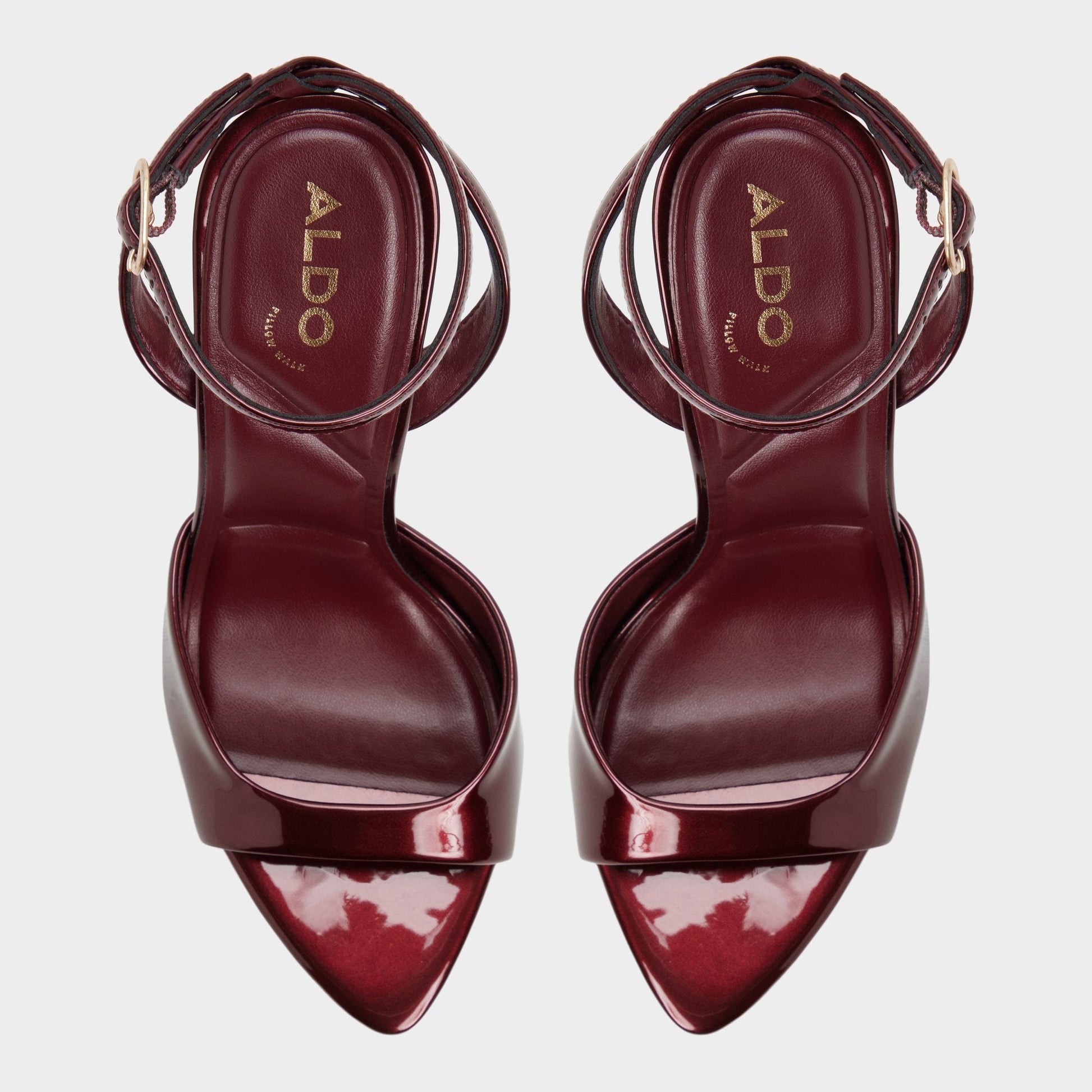 Forevermore in Medium Red - Strappy heeled sandal, Stiletto heel - Medium red