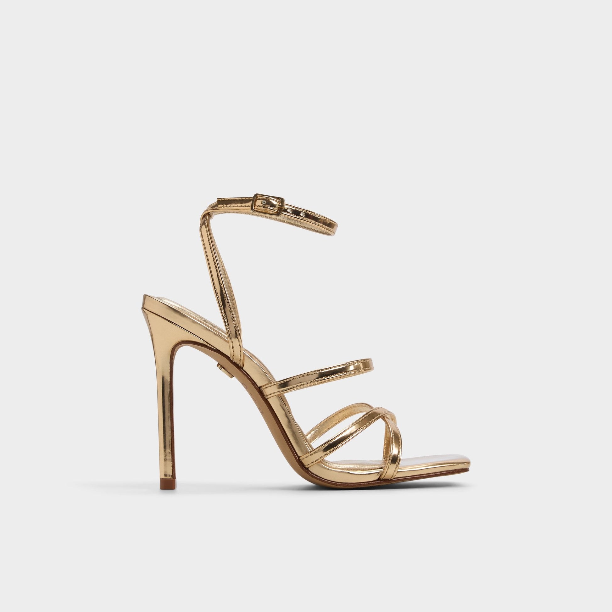 Galoi Gold Women's Iridescent metallics - Strappy heeled sandal - Gold
