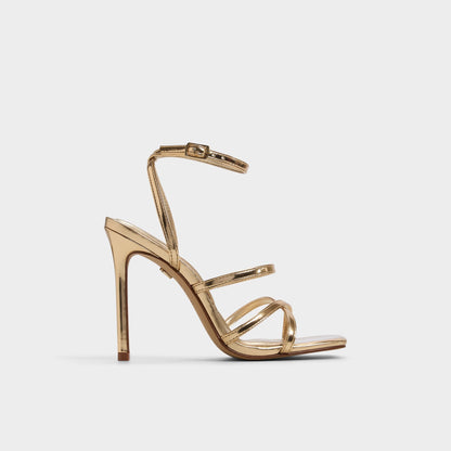 Galoi Gold Women's Iridescent metallics - Strappy heeled sandal - Gold