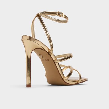 Galoi Gold Women's Iridescent metallics - Strappy heeled sandal - Gold
