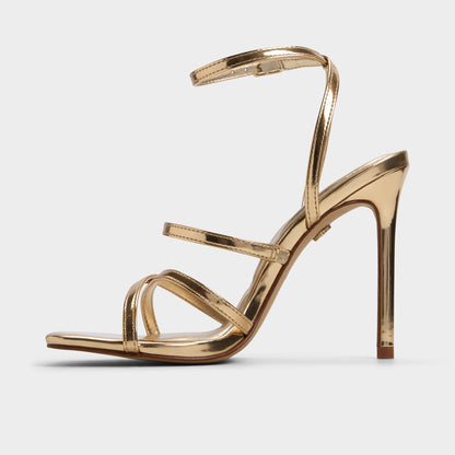 Galoi Gold Women's Iridescent metallics - Strappy heeled sandal - Gold