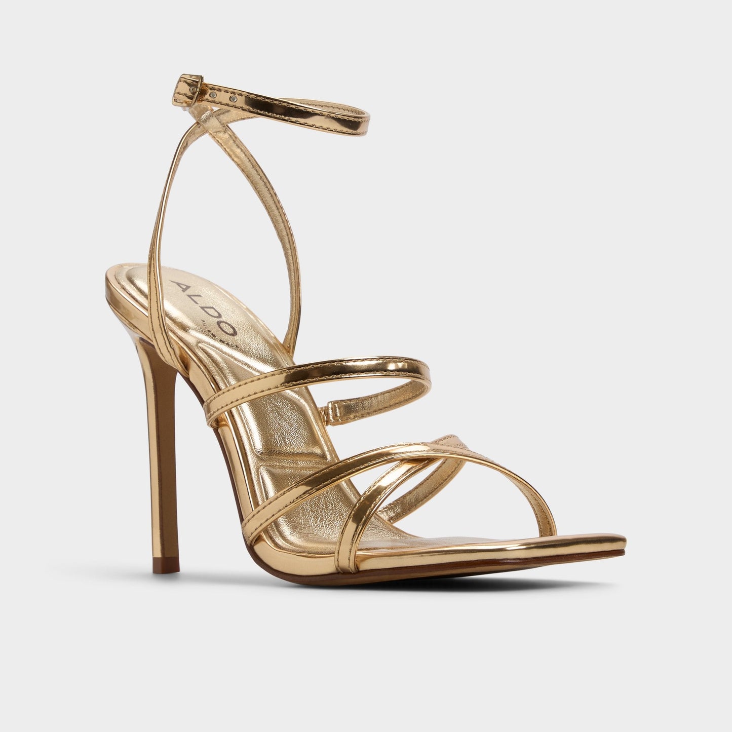 Galoi Gold Women's Iridescent metallics - Strappy heeled sandal - Gold