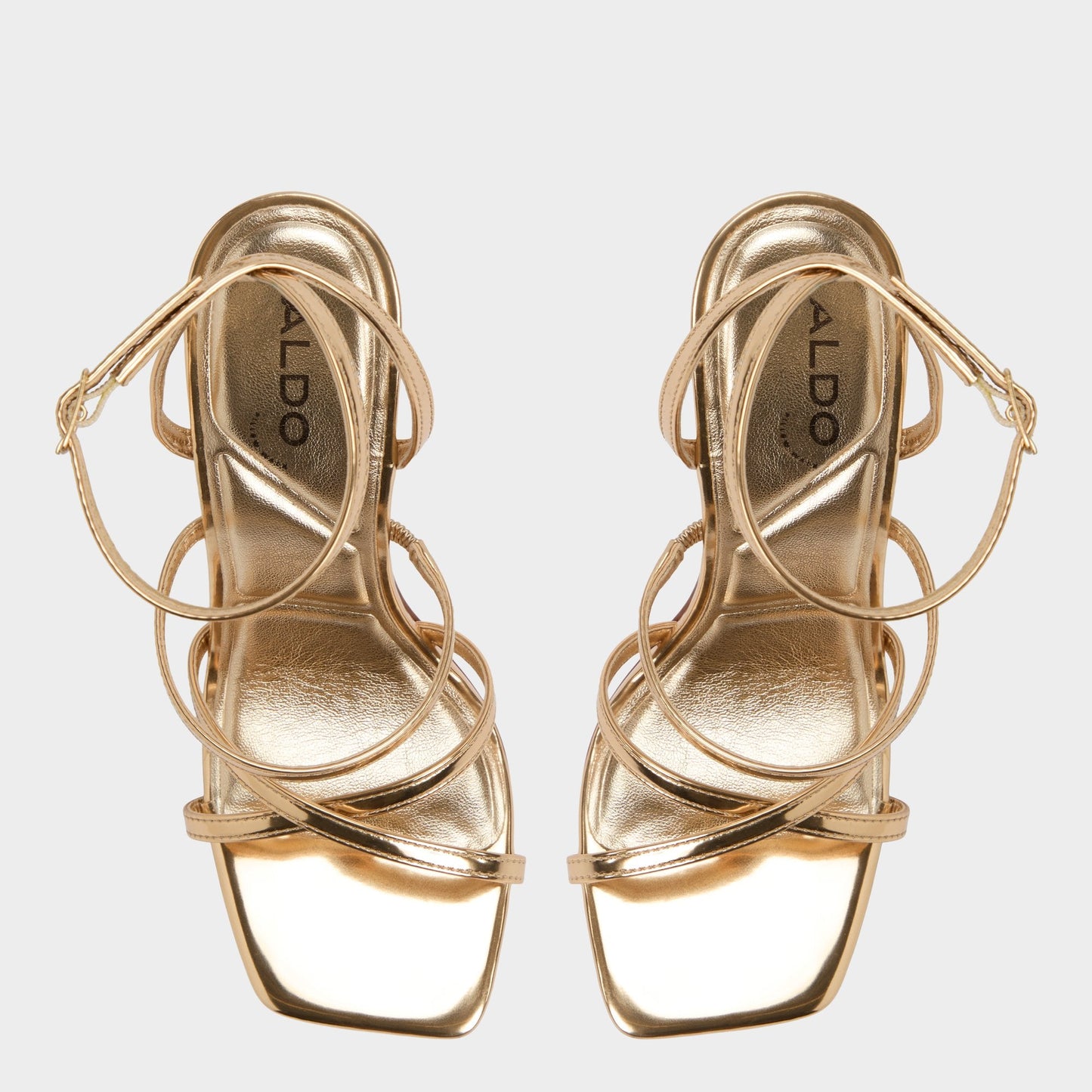 Galoi Gold Women's Iridescent metallics - Strappy heeled sandal - Gold