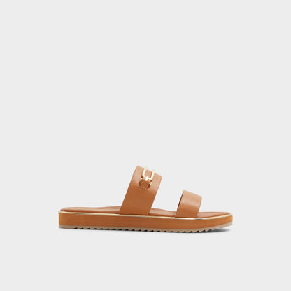 Lagoon Other Brown Women's Flats - Strappy flat sandal, Footbed sandal - Other brown