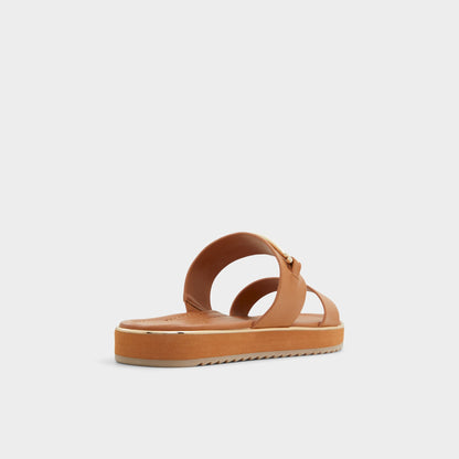 Lagoon Other Brown Women's Flats - Strappy flat sandal, Footbed sandal - Other brown