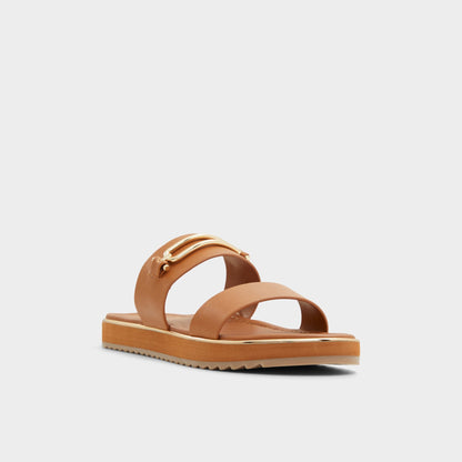 Lagoon Other Brown Women's Flats - Strappy flat sandal, Footbed sandal - Other brown