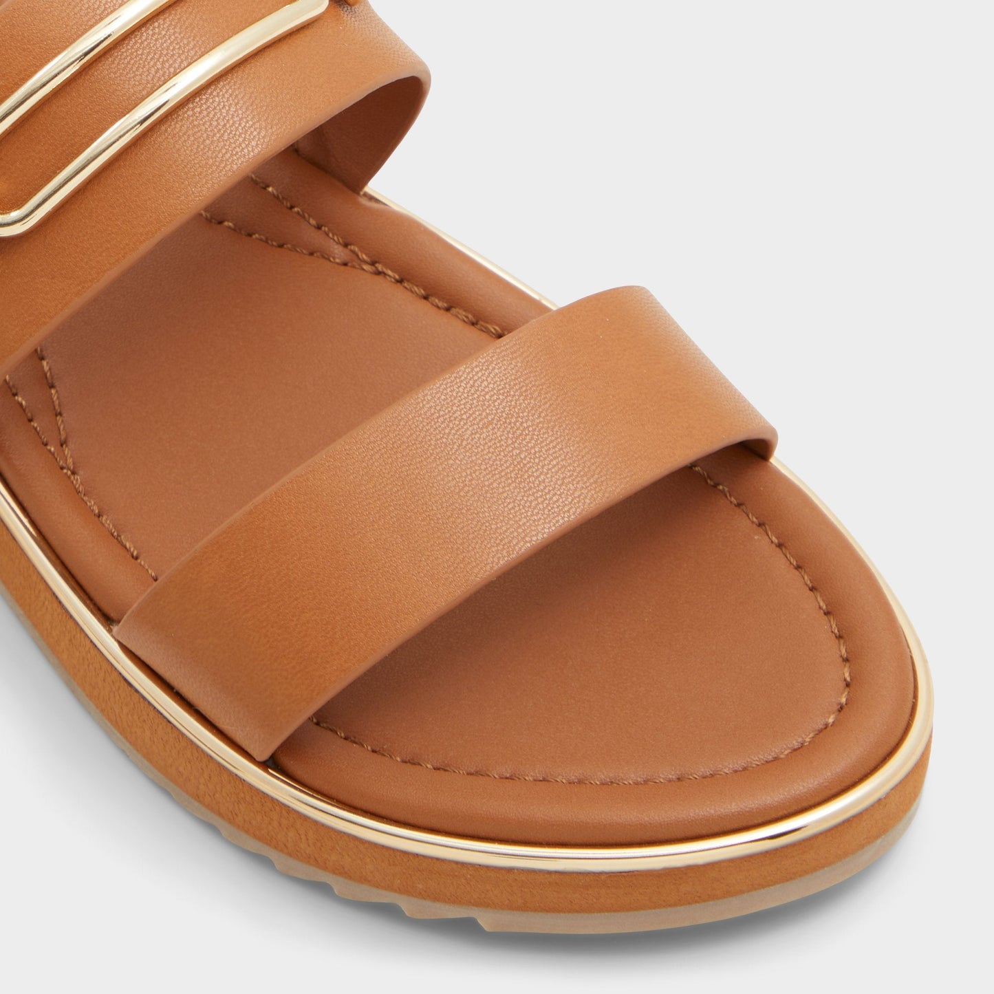 Lagoon Other Brown Women's Flats - Strappy flat sandal, Footbed sandal - Other brown