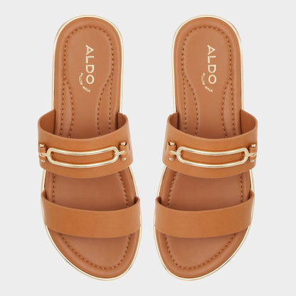 Lagoon Other Brown Women's Flats - Strappy flat sandal, Footbed sandal - Other brown