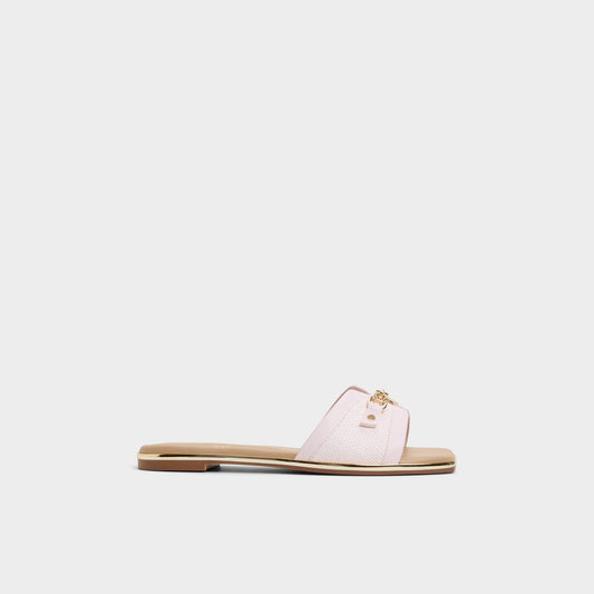 Alamassi Light Pink Women's Flats - Slide sandal - Light Pink