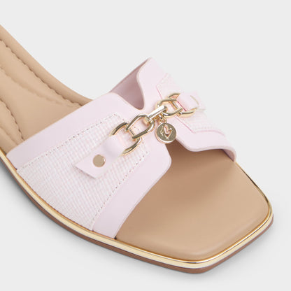 Alamassi Light Pink Women's Flats - Slide sandal - Light Pink