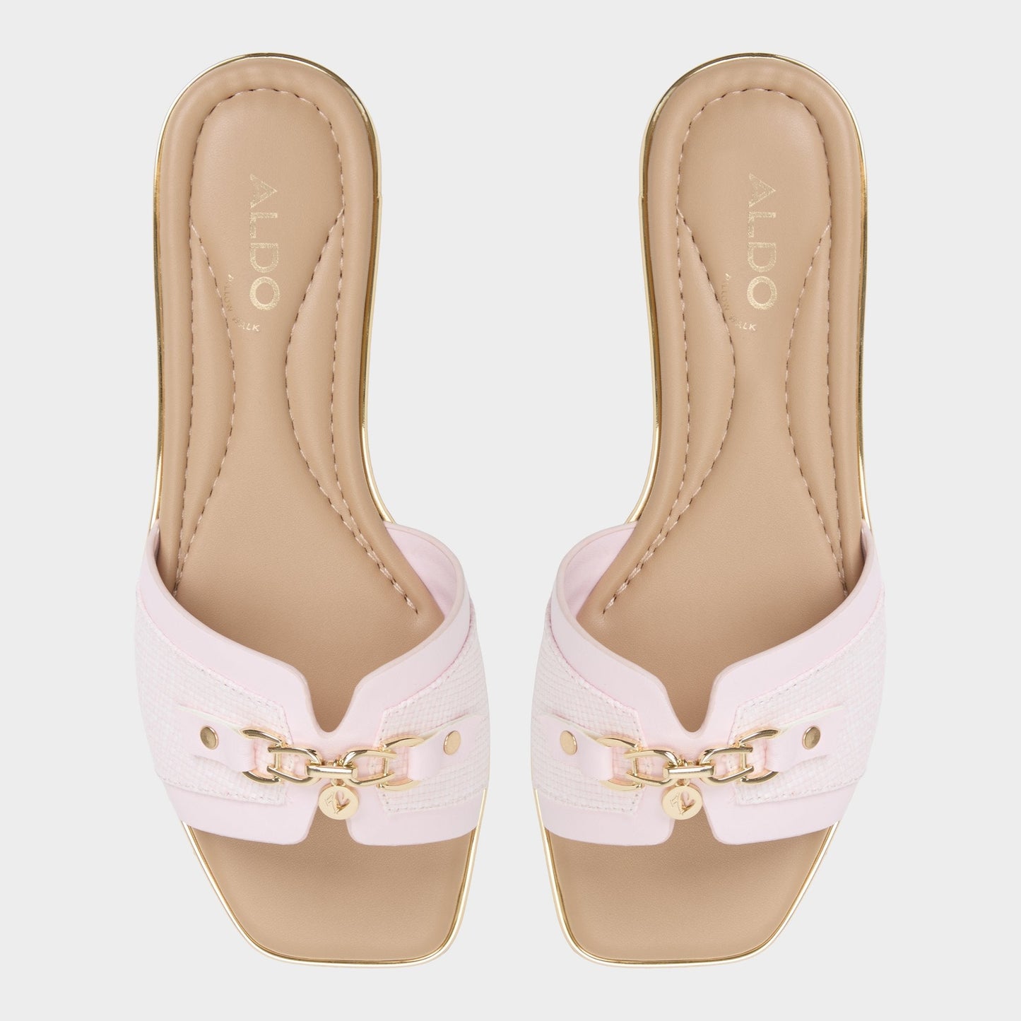 Alamassi Light Pink Women's Flats - Slide sandal - Light Pink