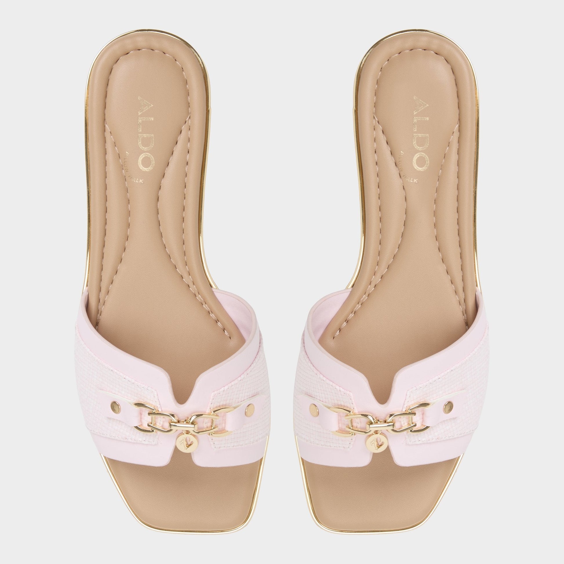 Alamassi Light Pink Women's Flats - Slide sandal - Light Pink