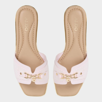 Alamassi Light Pink Women's Flats - Slide sandal - Light Pink
