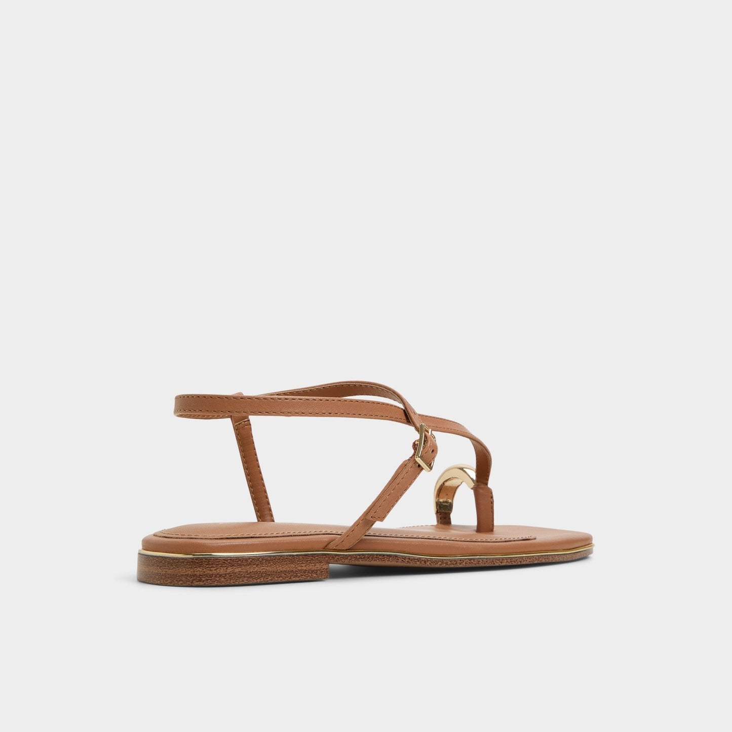 Jomalina Medium Brown Women's Flats - Strappy flat sandal - Medium Brown