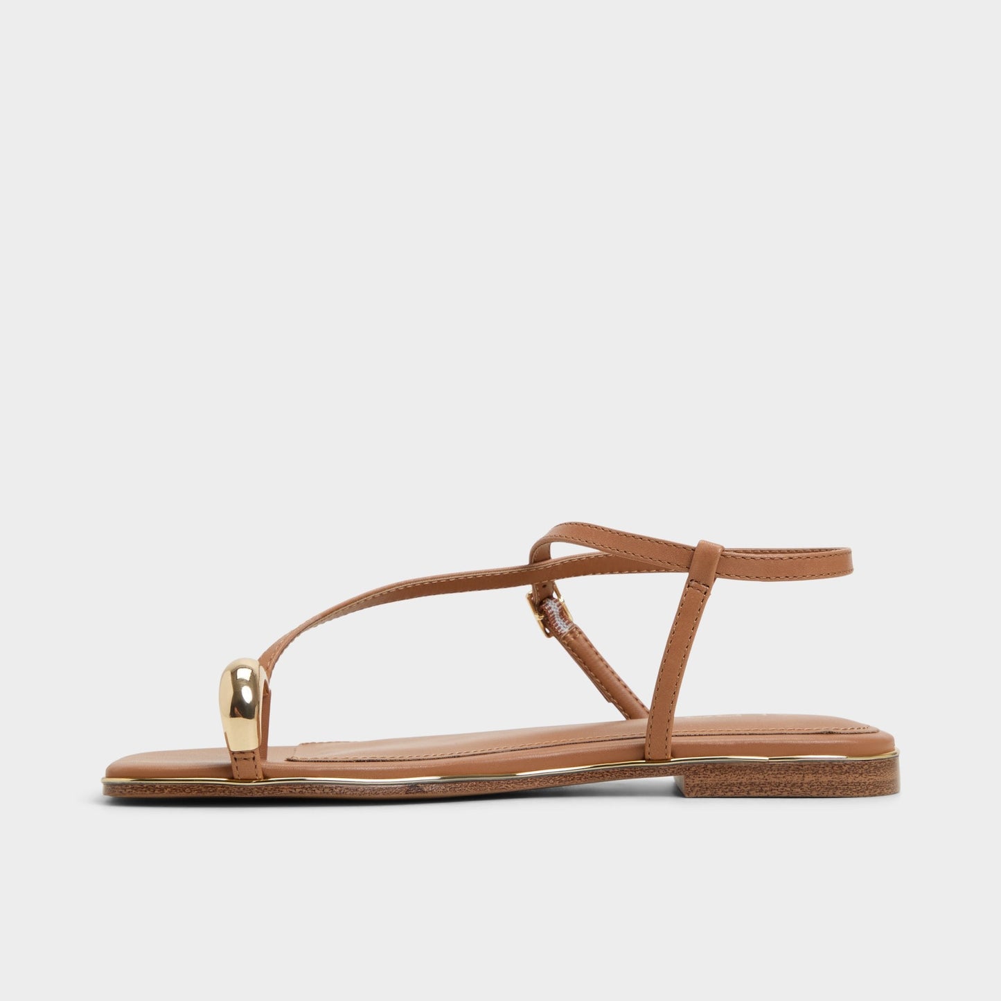 Jomalina Medium Brown Women's Flats - Strappy flat sandal - Medium Brown