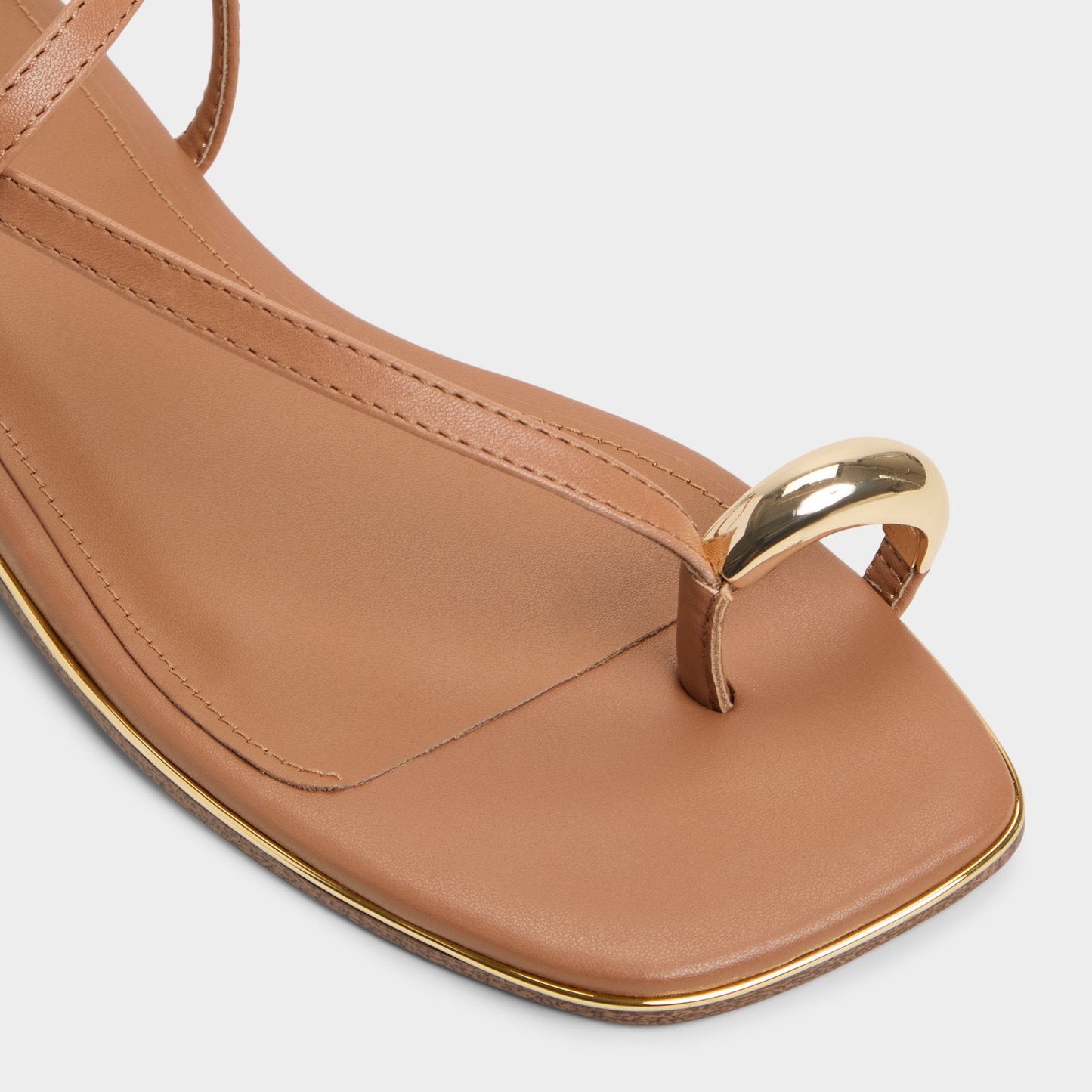 Jomalina Medium Brown Women's Flats - Strappy flat sandal - Medium Brown