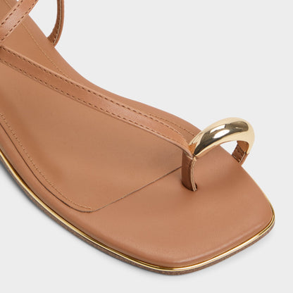 Jomalina Medium Brown Women's Flats - Strappy flat sandal - Medium Brown