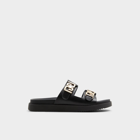 Alessie Black Women's Footbed sandals - Footbed sandal, Footbed sandal - Black