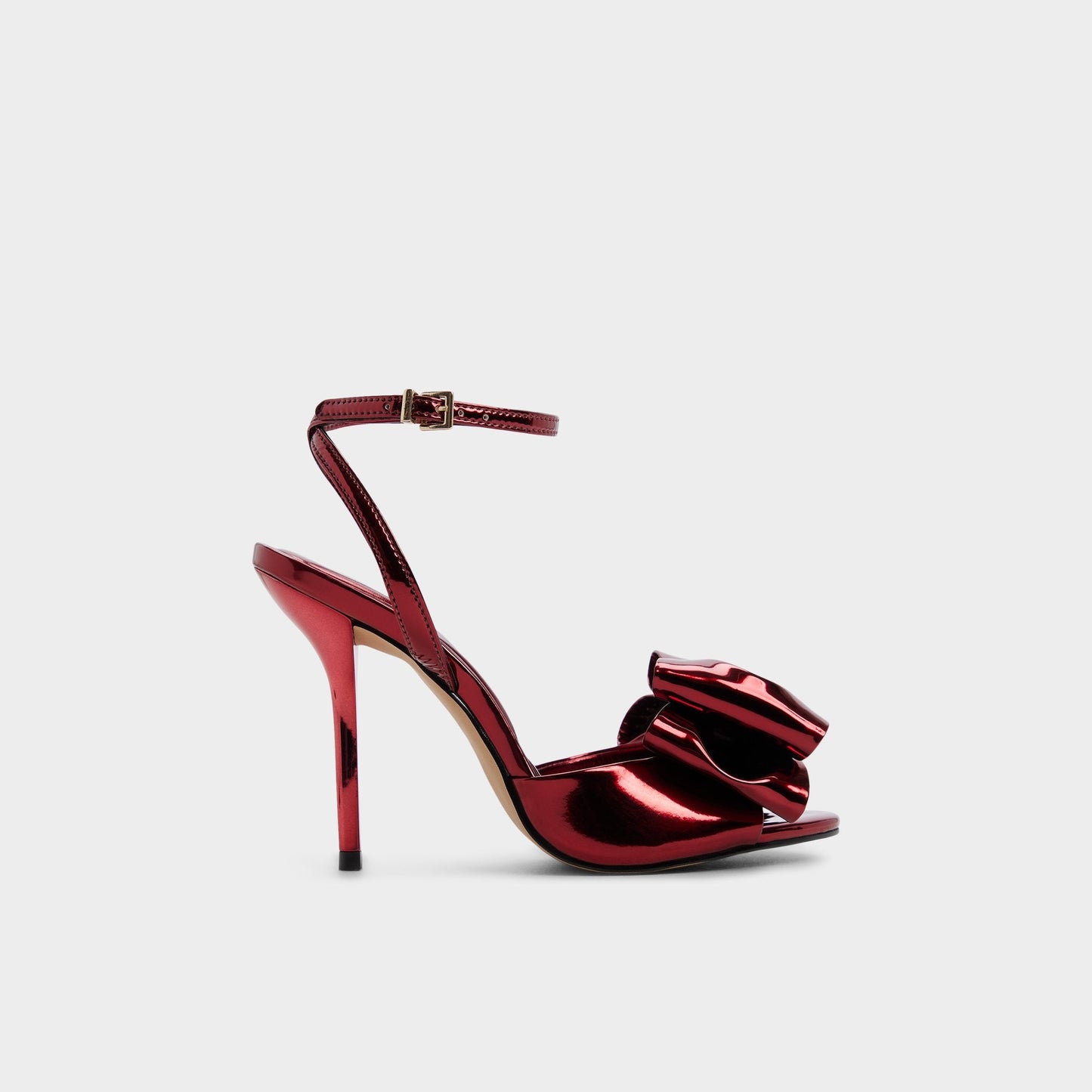 Tinsletta in Medium Red - Heeled sandal, Stiletto heel - Medium red