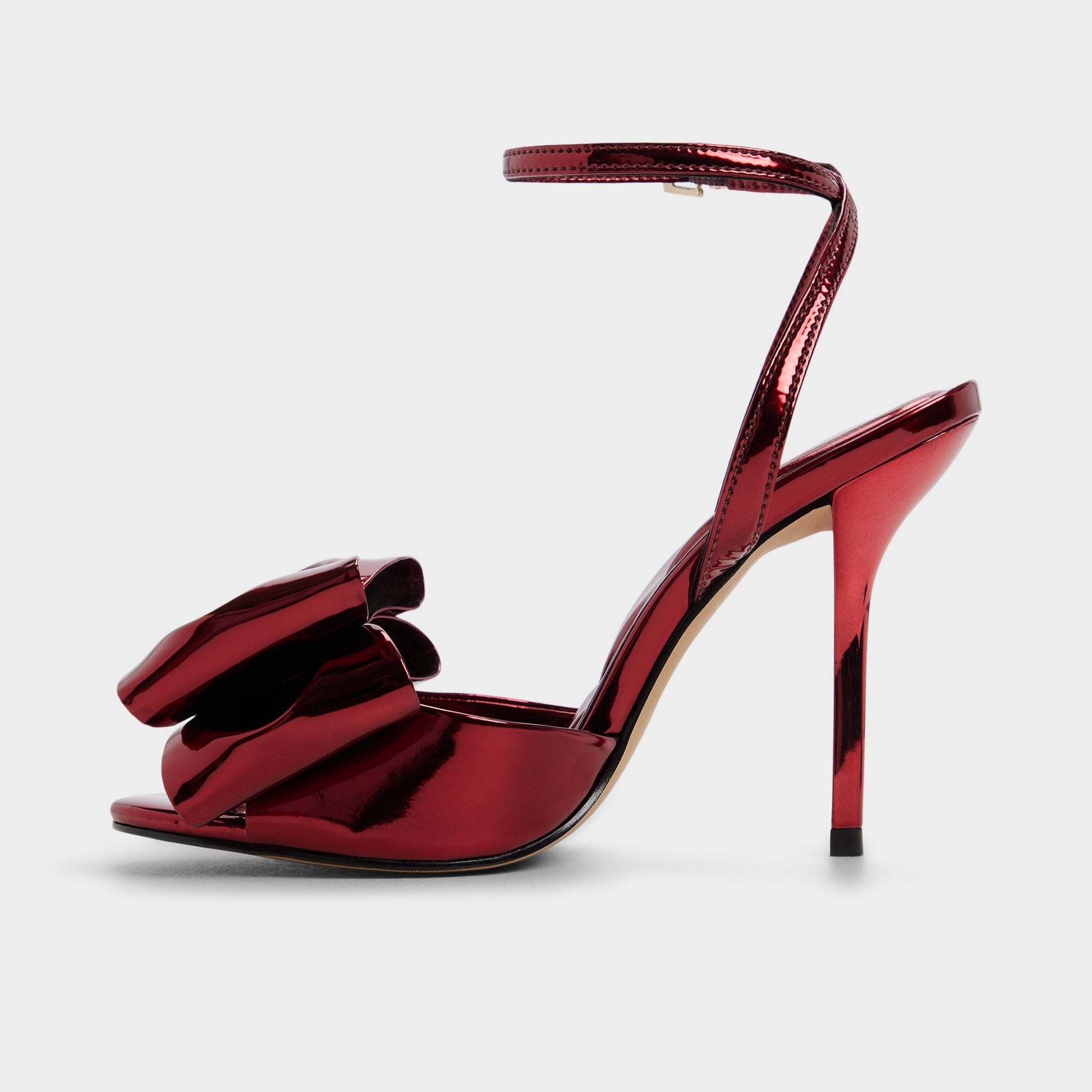 Tinsletta in Medium Red - Heeled sandal, Stiletto heel - Medium red