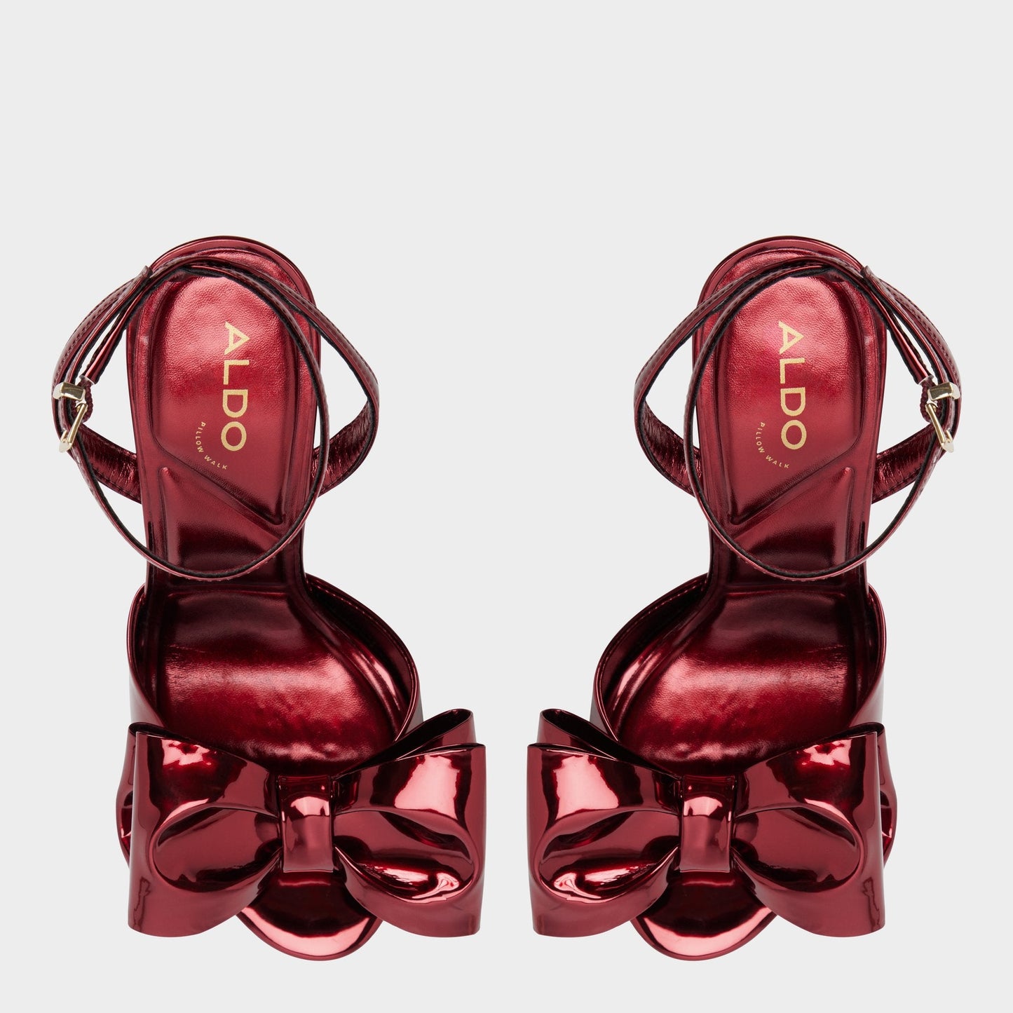 Tinsletta in Medium Red - Heeled sandal, Stiletto heel - Medium red