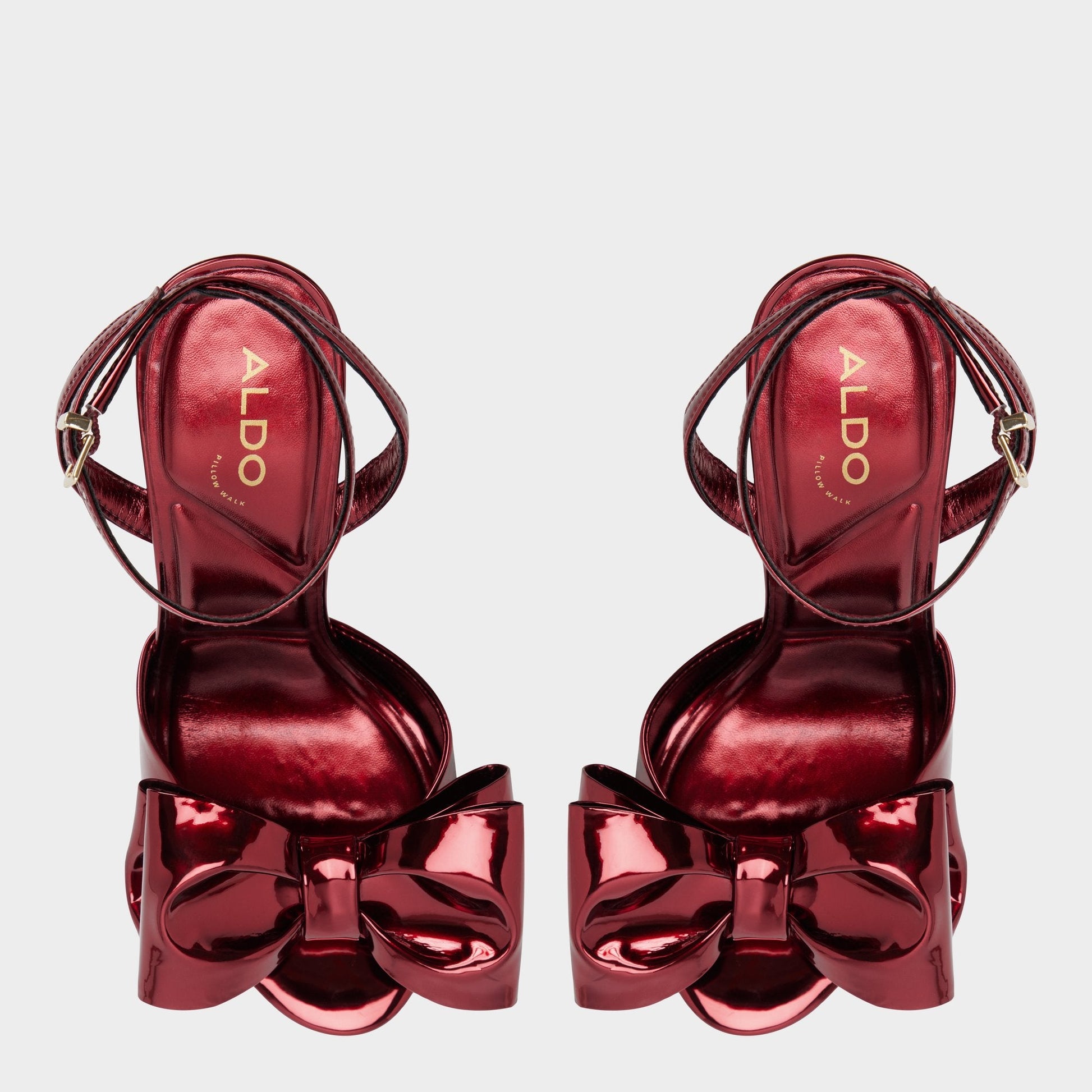 Tinsletta in Medium Red - Heeled sandal, Stiletto heel - Medium red