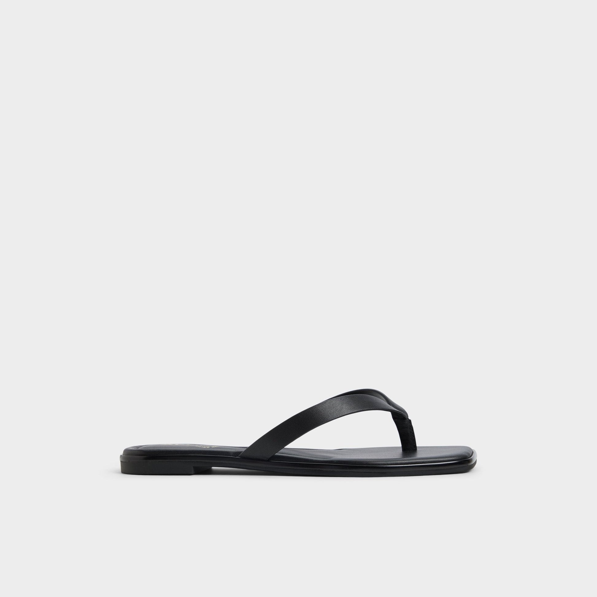 Theao Black Women's Flats - Flip flop - Black