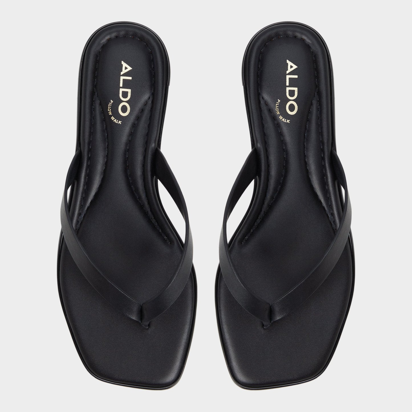 Theao Black Women's Flats - Flip flop - Black